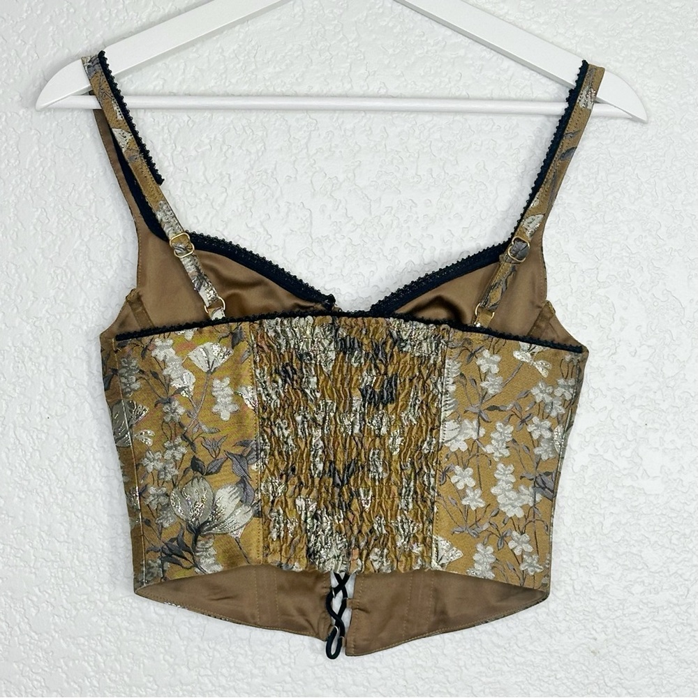 Rumored Renaissance Corset Metallic Garden Jacquard - Picture 6 of 8